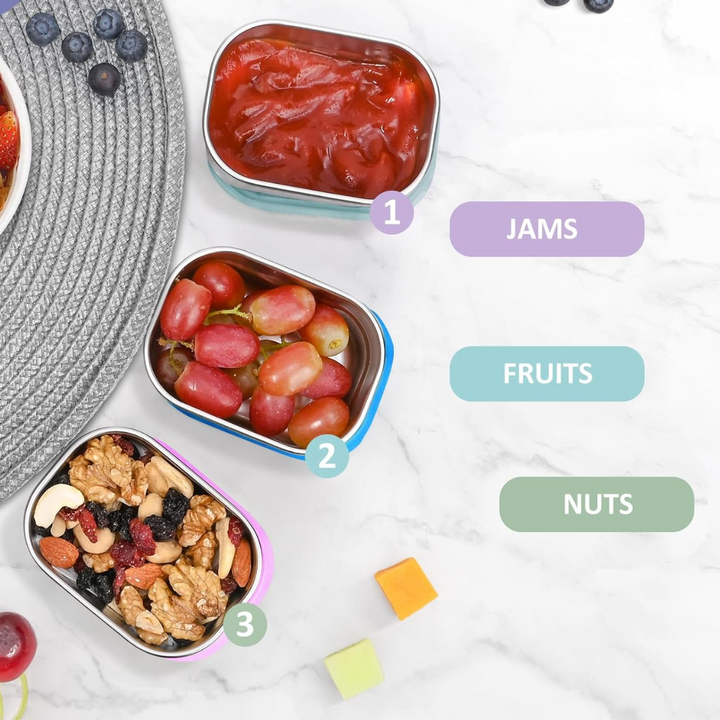BowLift | Leak-proof Stainless Steel Snack Containers with Silicone Lid - 250ml