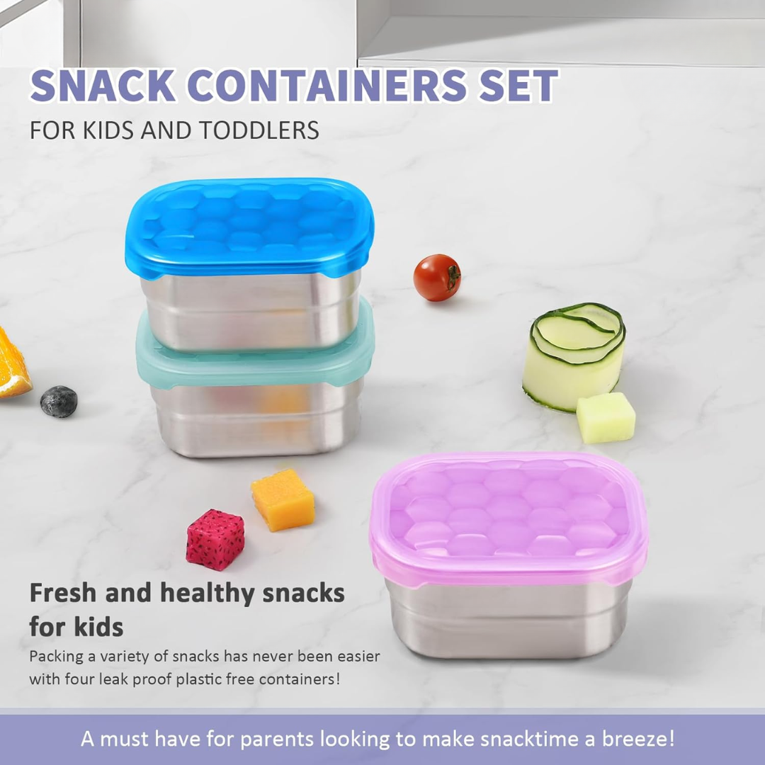 BowLift | Leak-proof Stainless Steel Snack Containers with Silicone Lid - 250ml