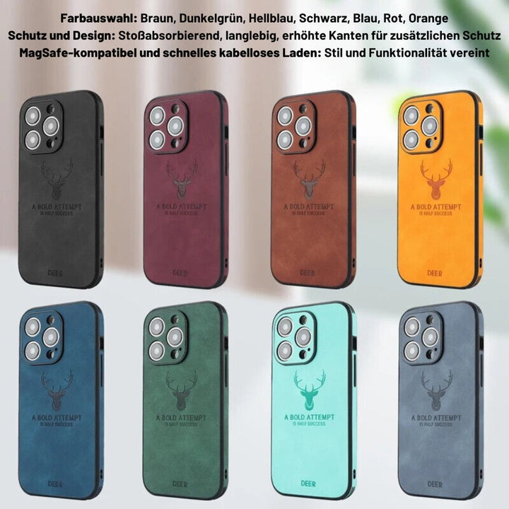 BowLift | Deer - Luxury Leather iPhone Case with Stylish Design and Shockproof Protection
