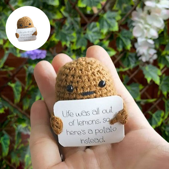 Funny Gift Knitted Positive Potato Bowlift