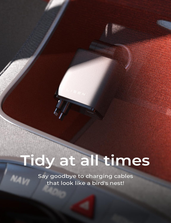 BowLift | Retractable Car Charger 69W USB C