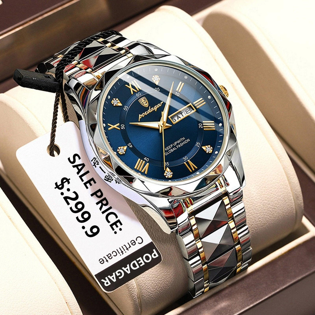 BowLift | Luxurious Waterproof Men's Watch – Stylish Stainless Steel Timepiece with Accurate Quartz Movement