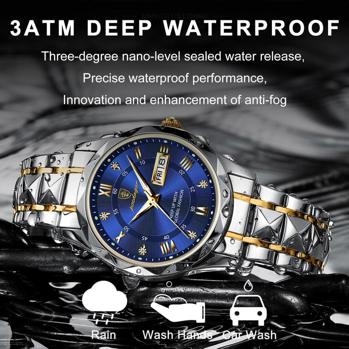 BowLift | Luxurious Waterproof Men's Watch – Stylish Stainless Steel Timepiece with Accurate Quartz Movement