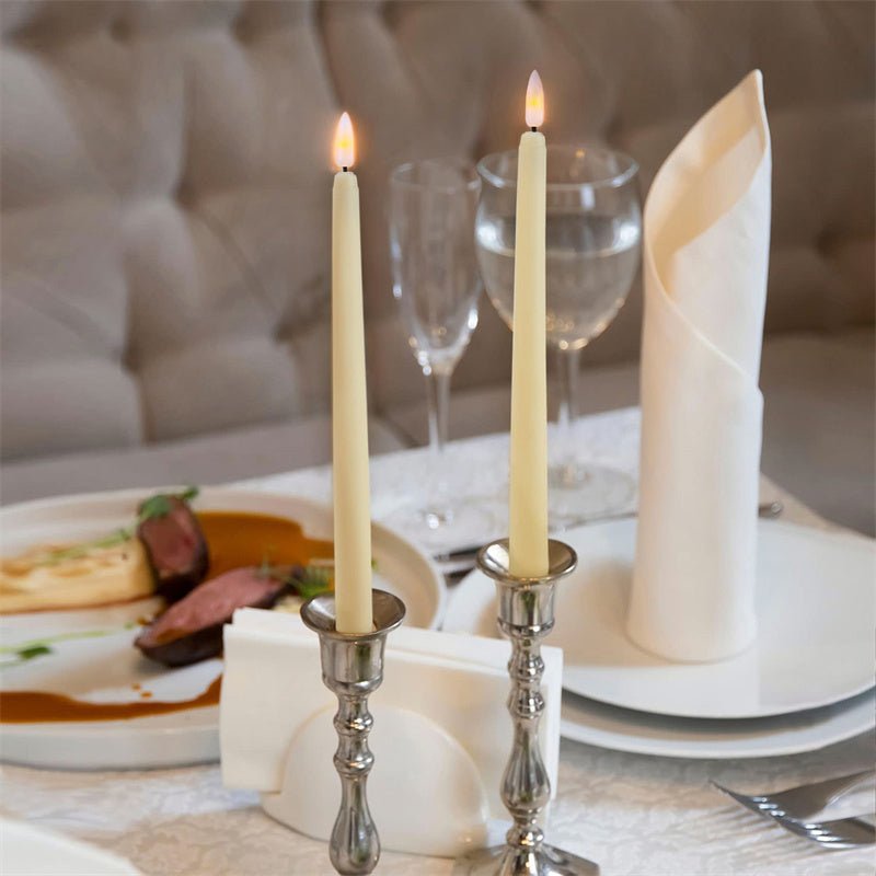 BowLift | FLAMORA – LED Taper Candles with Remote & Timer