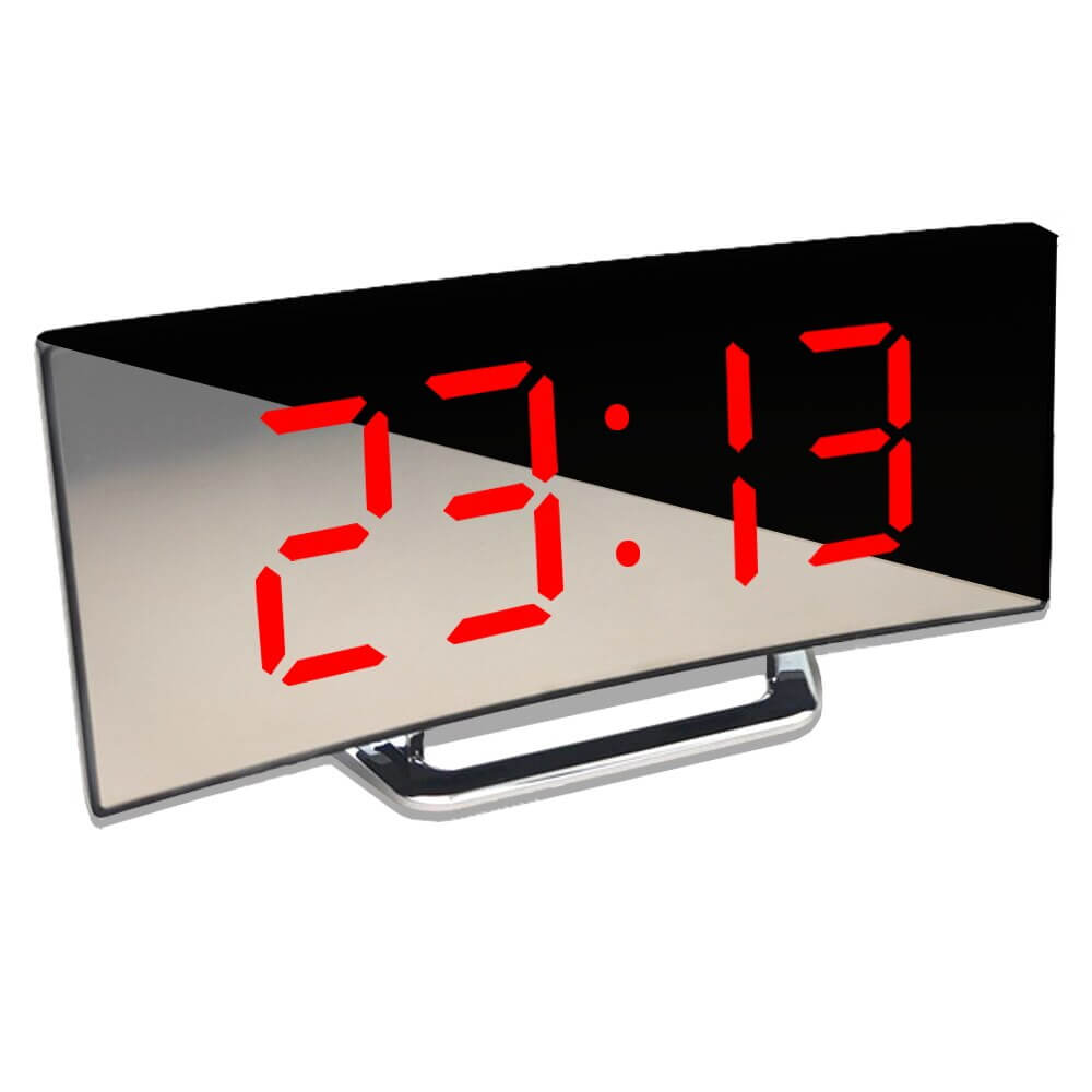 BowLift | LumiCurve Curved LED Digital Alarm Clock with Modern Design