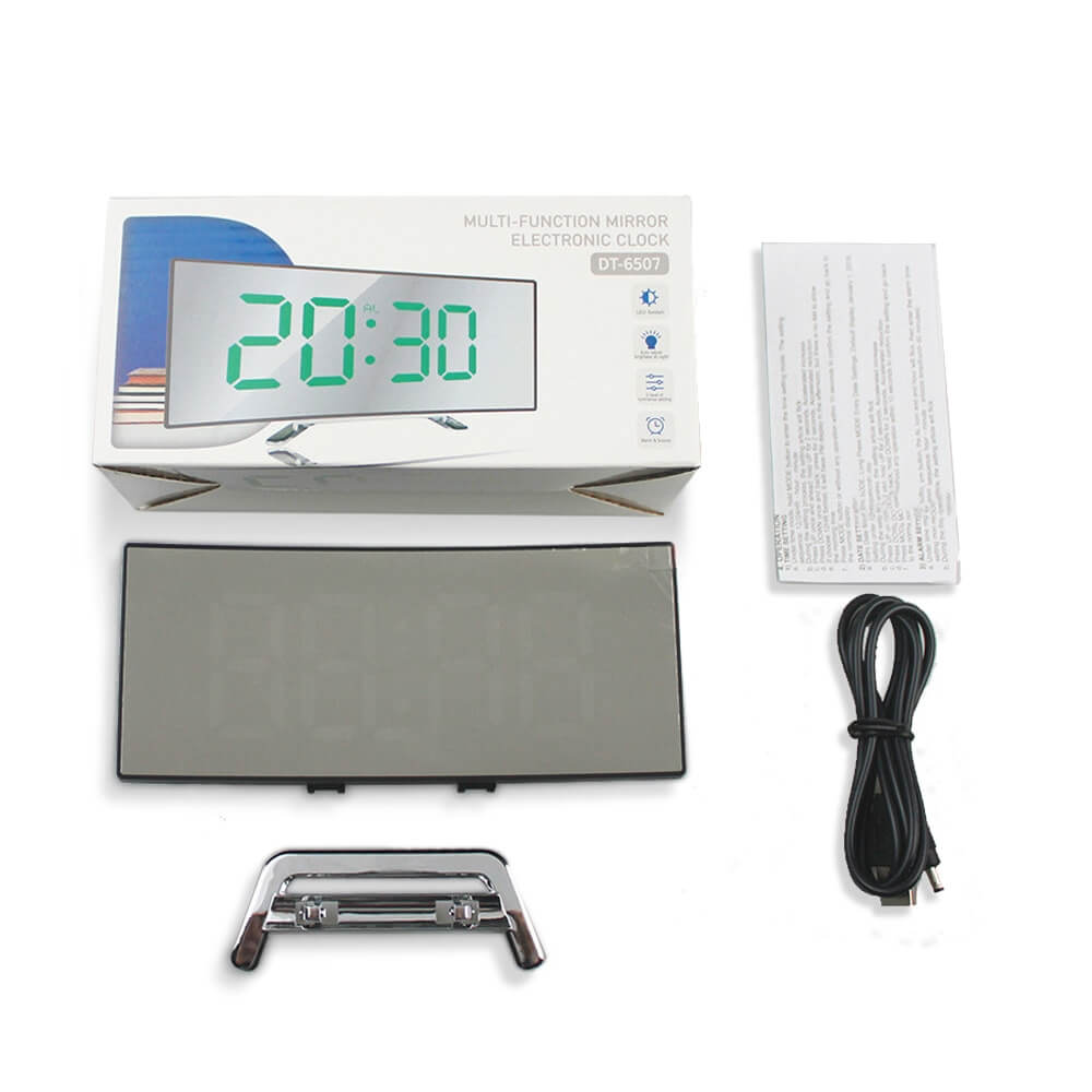 BowLift | LumiCurve Curved LED Digital Alarm Clock with Modern Design