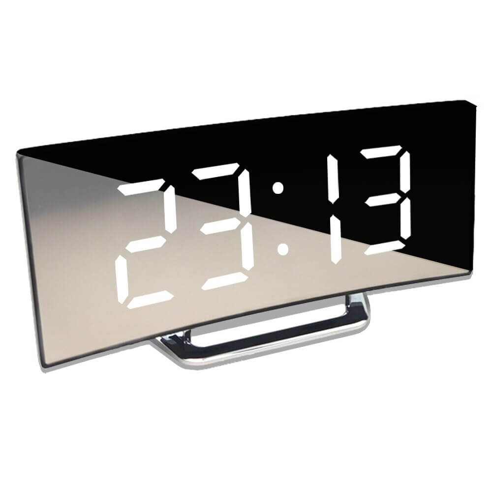 BowLift | LumiCurve Curved LED Digital Alarm Clock with Modern Design