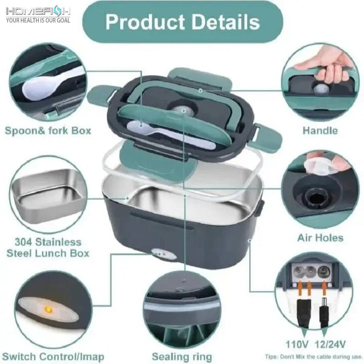 BowLift | Electric Heating Stainless Steel Lunch Box
