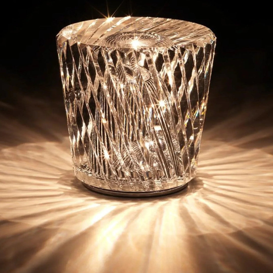 BowLift | Luxe Rechargeable Diamond Crystal Table Lamp - Lumière Diamond