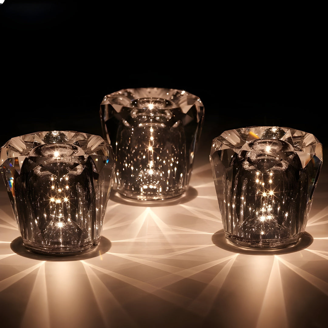 BowLift | Luxe Rechargeable Diamond Crystal Table Lamp - Lumière Diamond
