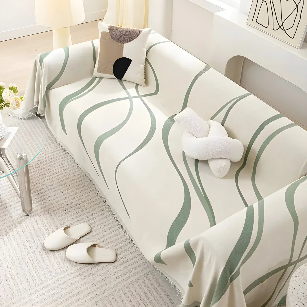 BowLift | LuxeCasa Reversible Chenille/Cotton Sofa Cover