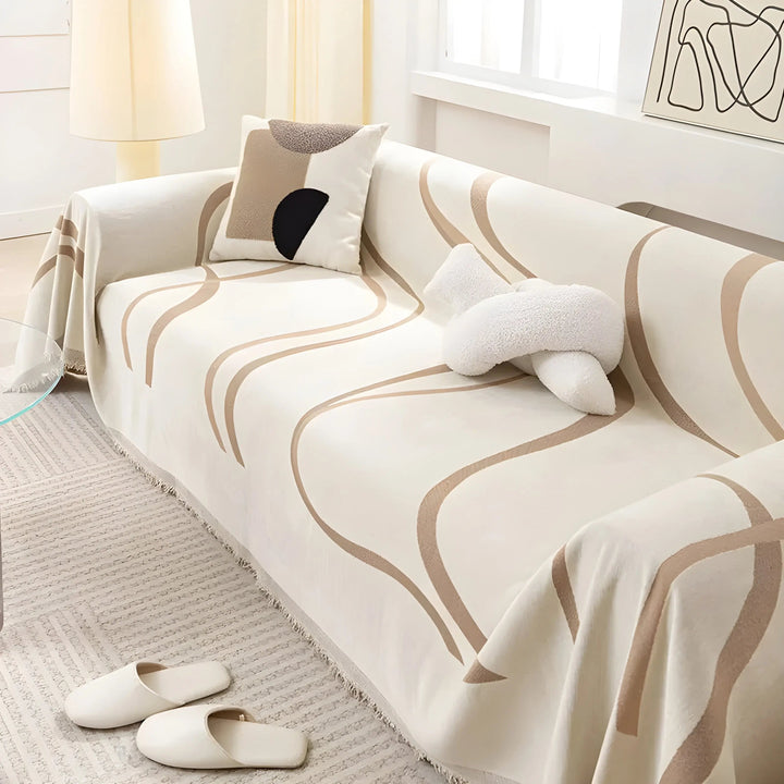 BowLift | LuxeCasa Reversible Chenille/Cotton Sofa Cover