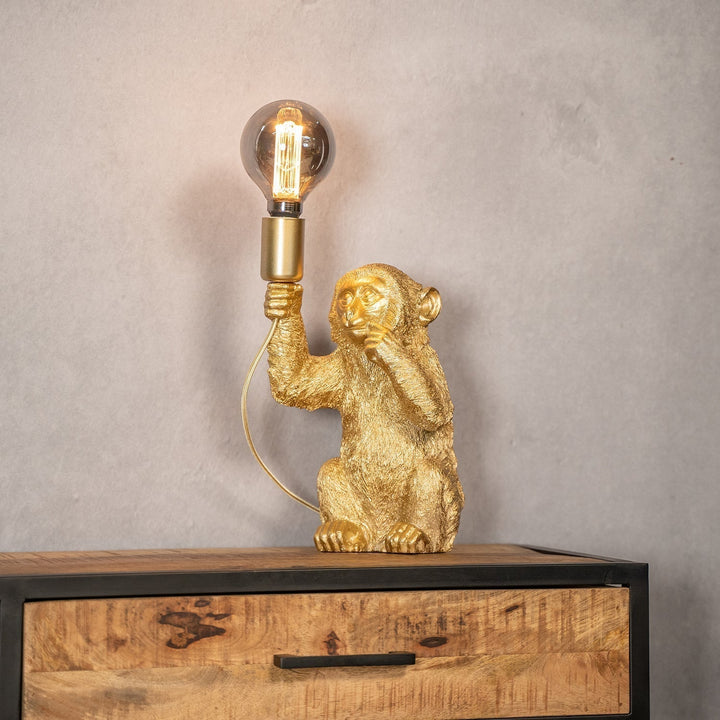 BowLift | Luxury Gold Monkey Table Lamp - GoldenChimp