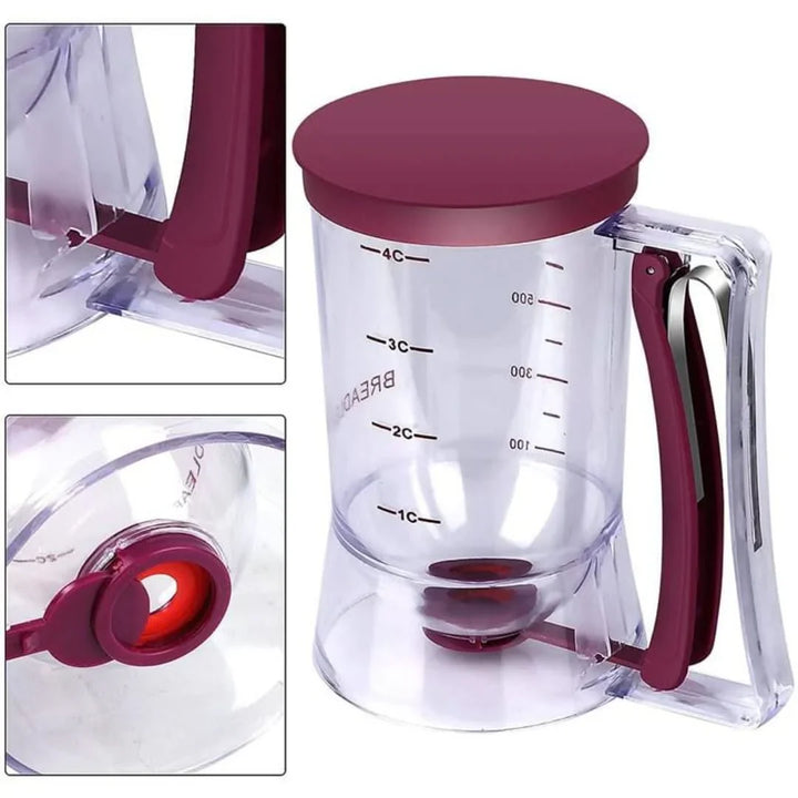 BowLift | Dough dispenser with measuring scale and spout for muffins and cakes