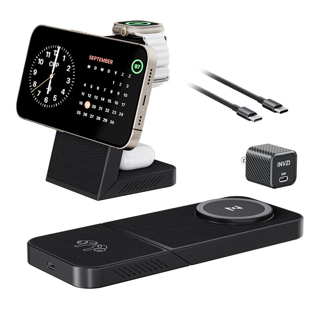 BowLift | LuxCharge Elite Wireless Hub | 3-in-1 fast charging solution for seamless convenience