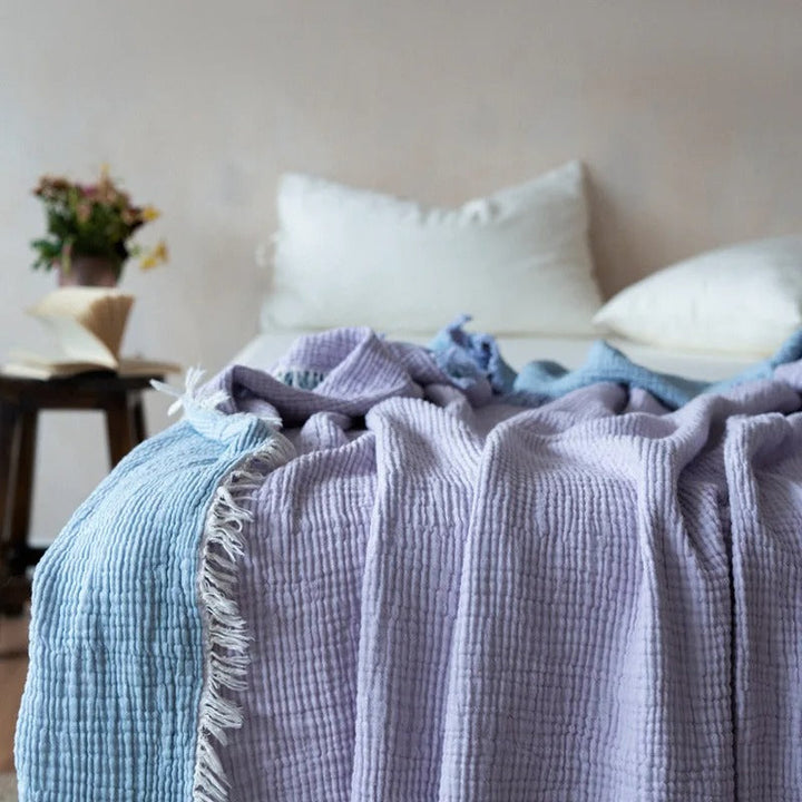 BowLift | Allison Tassel Cotton Blanket 100% Woven Throw Blanket