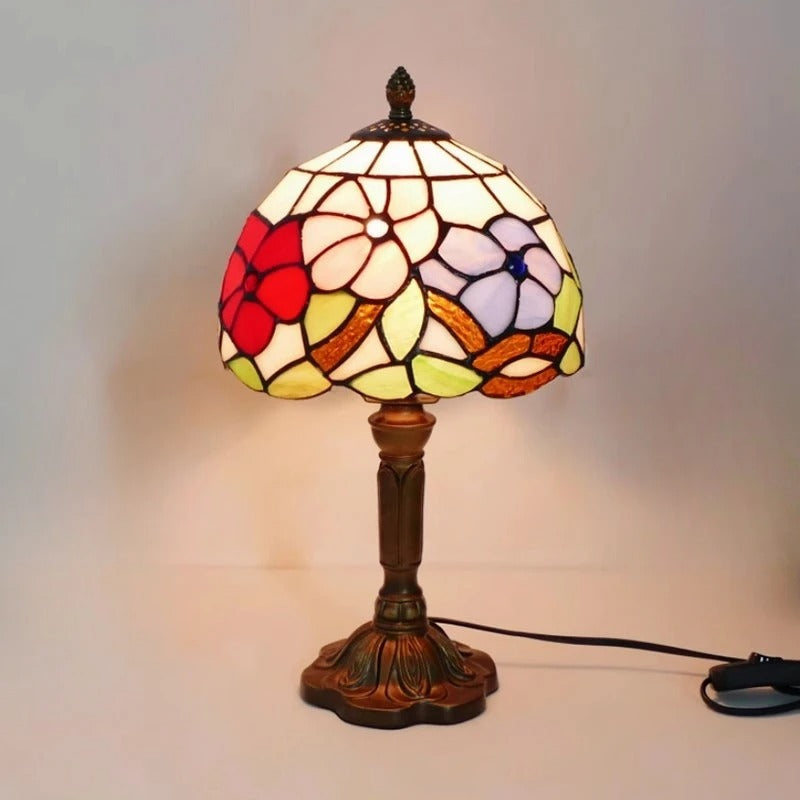 BowLift | Table Lamp LED Baroque Retro E27 - Vintage Tiffany Glass