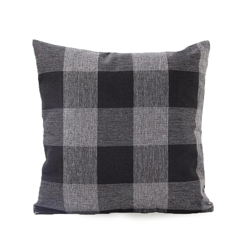 BowLift | Cozy Checked Cushion Cover in Country House Style – Autumn Plaid