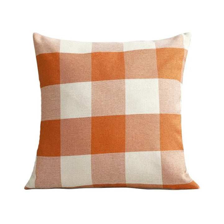 BowLift | Cozy Checked Cushion Cover in Country House Style – Autumn Plaid