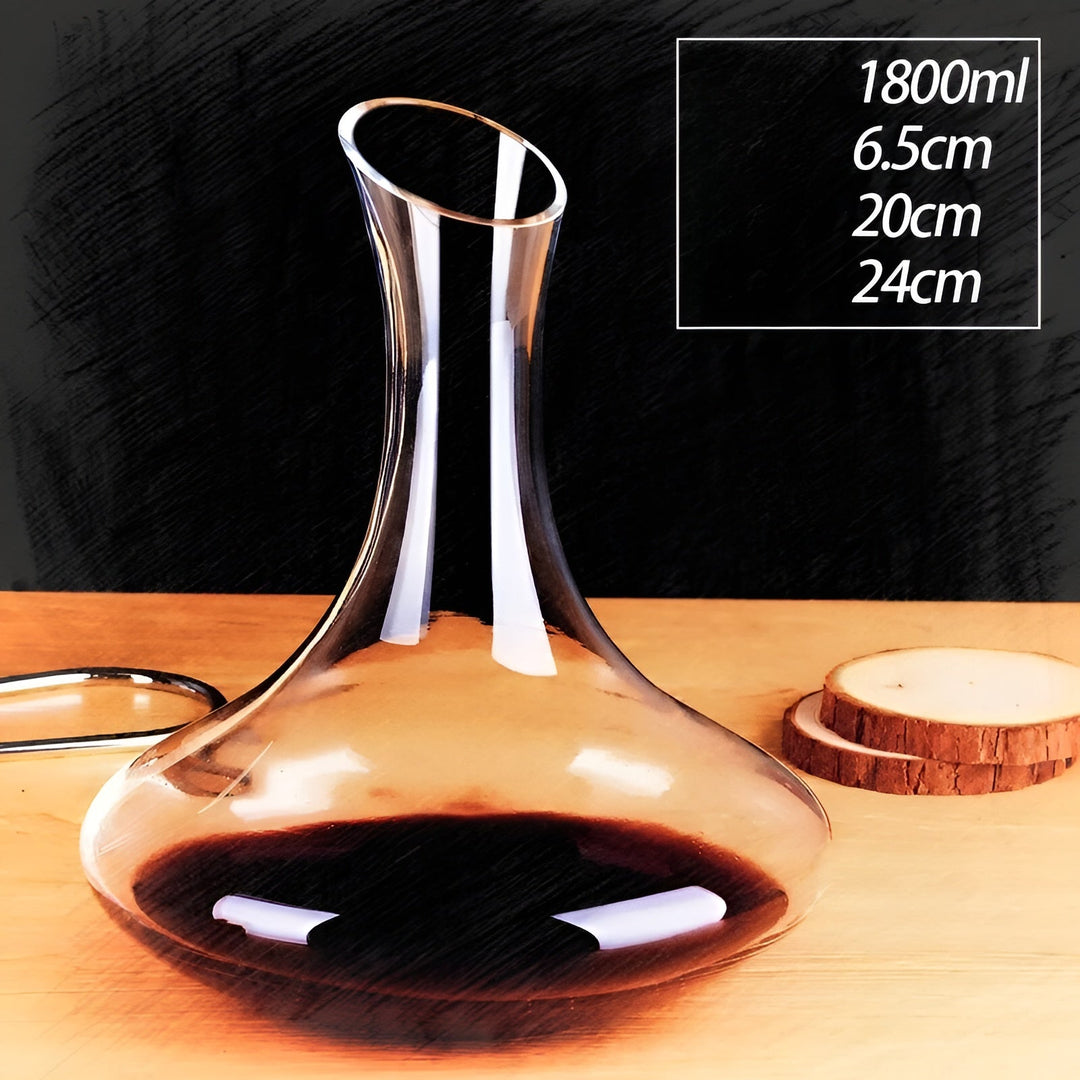 Crystal wine decanter in snail shape – Lead-free for wine or cognac | Decorative for home & bar | Bowlift
