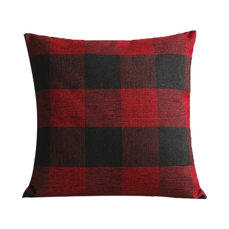 BowLift | Cozy Checked Cushion Cover in Country House Style – Autumn Plaid