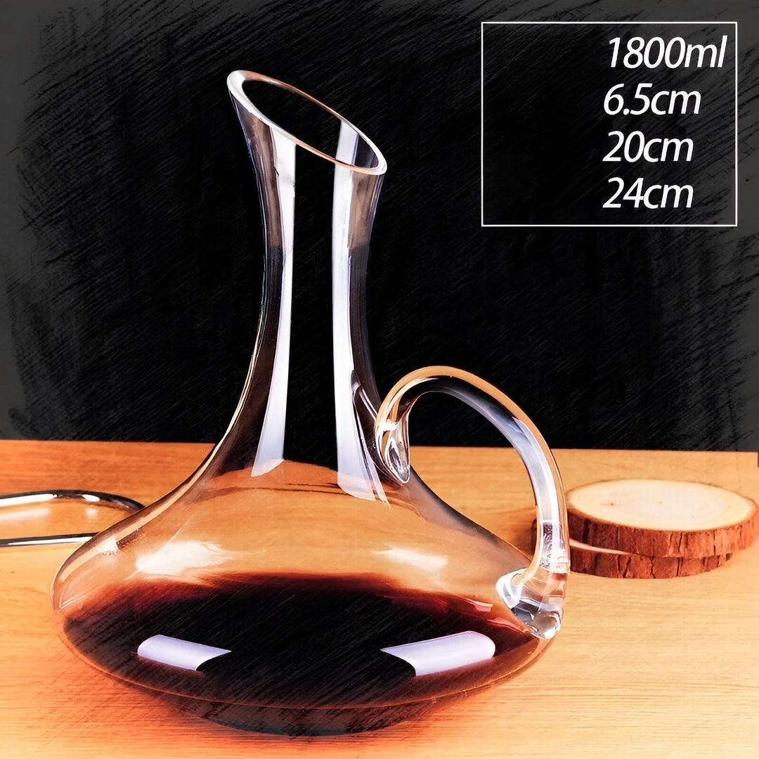 Crystal wine decanter in snail shape – Lead-free for wine or cognac | Decorative for home & bar | Bowlift