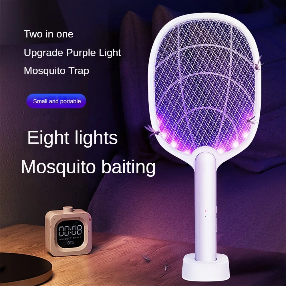 Rechargeable 2-in-1 Electric Fly Swatter and Insect Destroyer – 2500V Without Chemicals | Bowlift