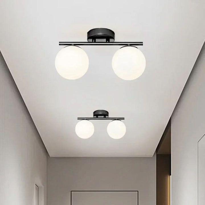BowLift | NordLux LED Glass Ceiling Light – White Globe