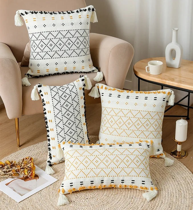 BowLift | Bohemian SatinCiel Pillowcase - Luxury Pillowcase with Tufted Design for Any Interior
