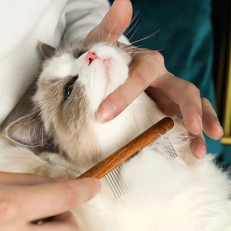 Premium Cat Comb: Stainless Steel Grooming for a Healthy Coat Bowlift