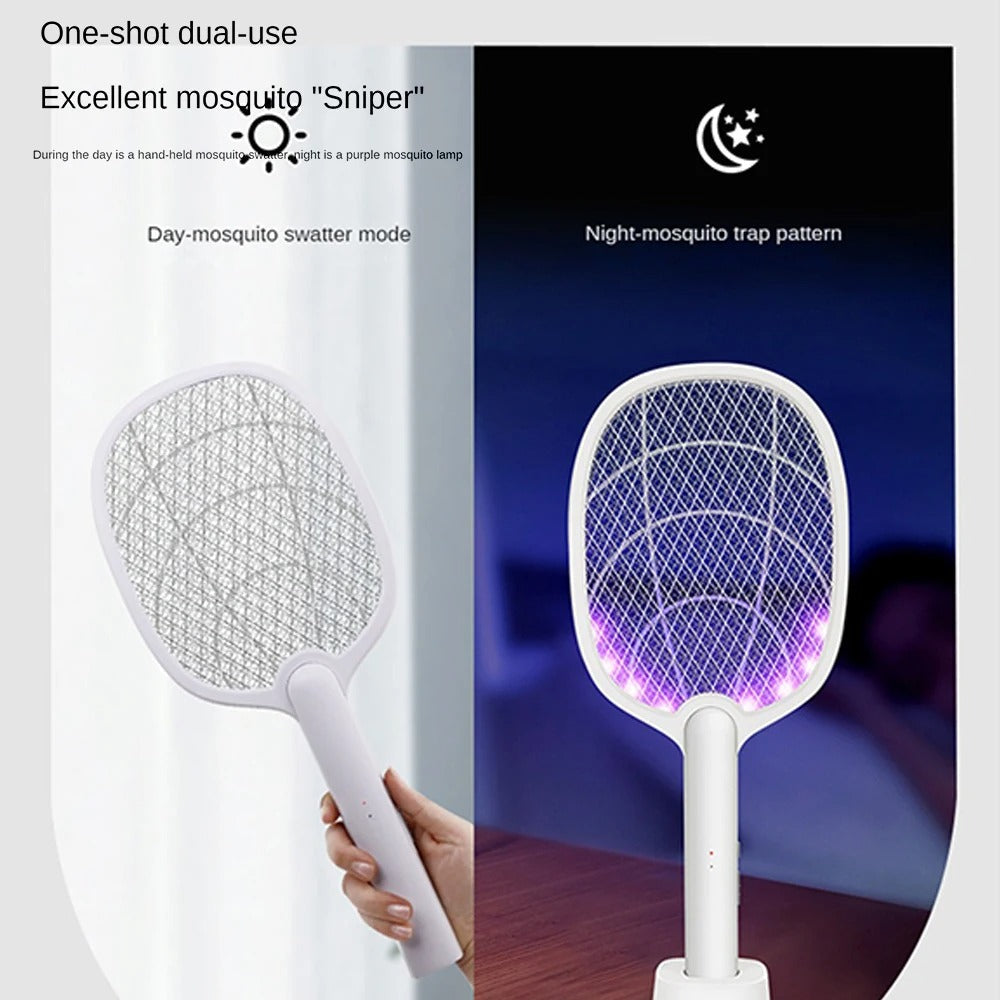 Rechargeable 2-in-1 Electric Fly Swatter and Insect Destroyer – 2500V Without Chemicals | Bowlift