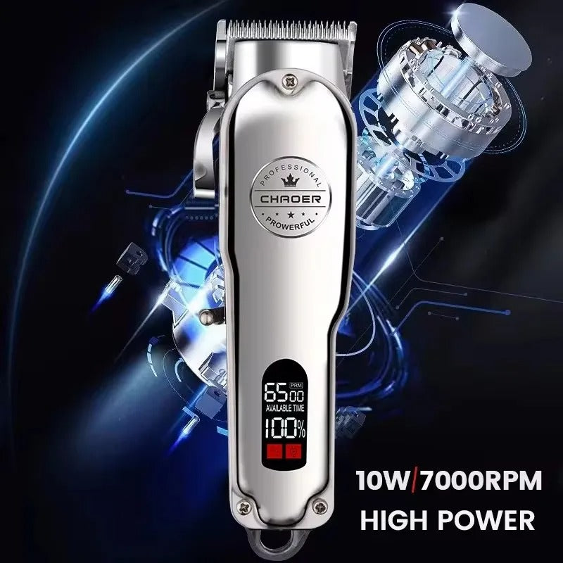 Professional Dog Hair Clipper All Metal Rechargeable Pet Trimmer Bowlift