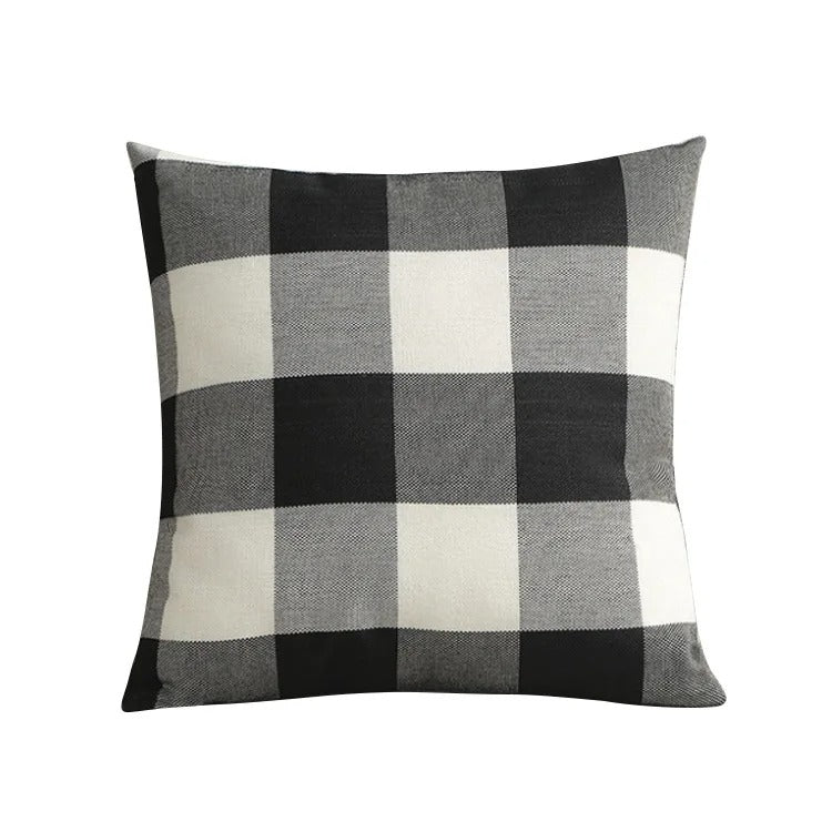 BowLift | Cozy Checked Cushion Cover in Country House Style – Autumn Plaid