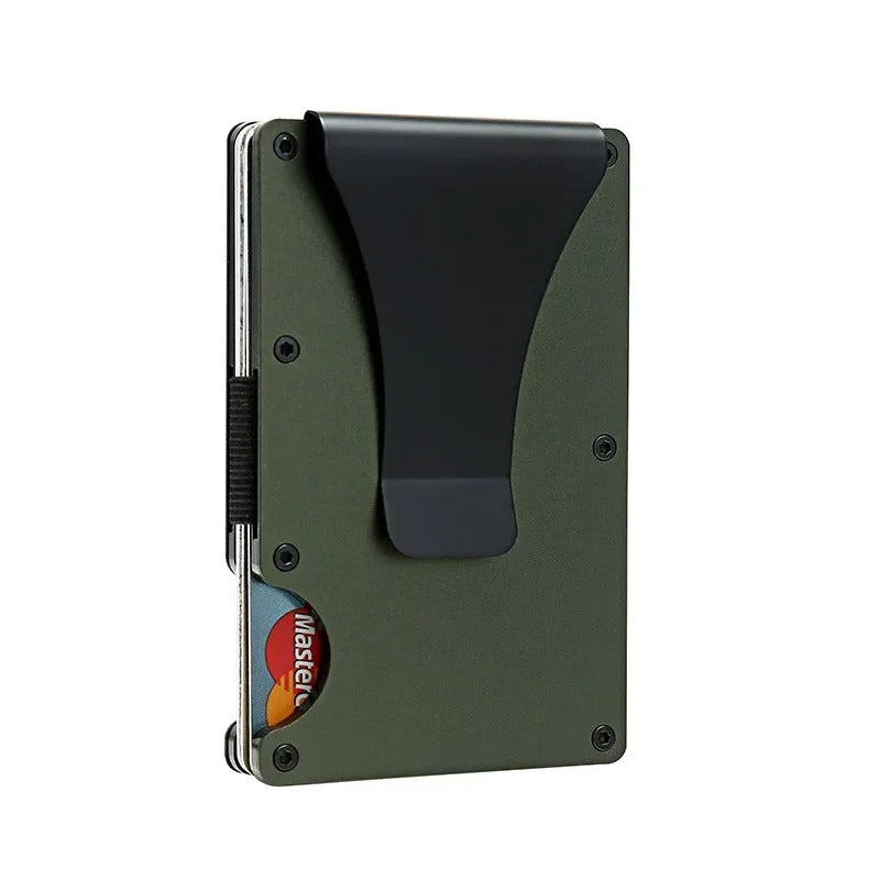 BowLift | Titanium Matte Cobalt Card Holder – Slim & Stylish RFID Wallet for Men & Women