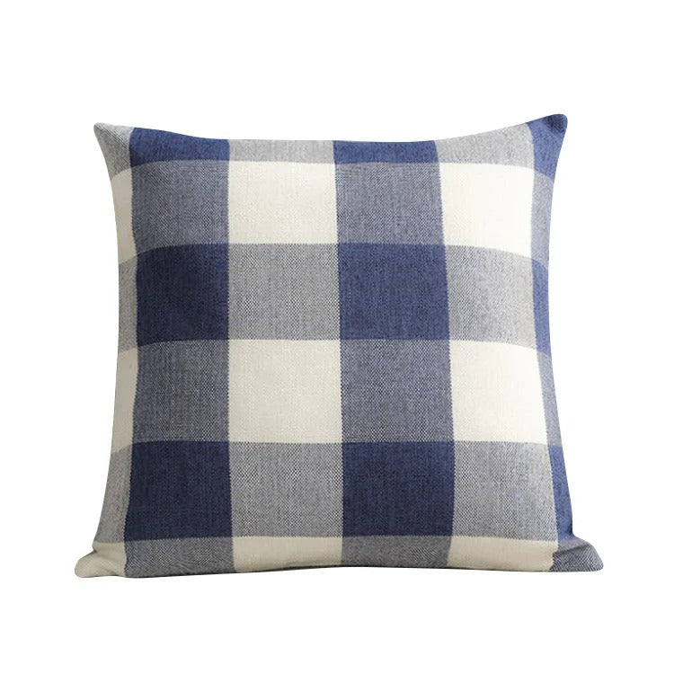 BowLift | Cozy Checked Cushion Cover in Country House Style – Autumn Plaid