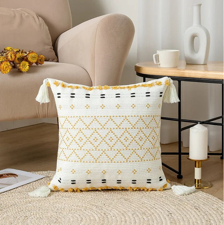 BowLift | Bohemian SatinCiel Pillowcase - Luxury Pillowcase with Tufted Design for Any Interior