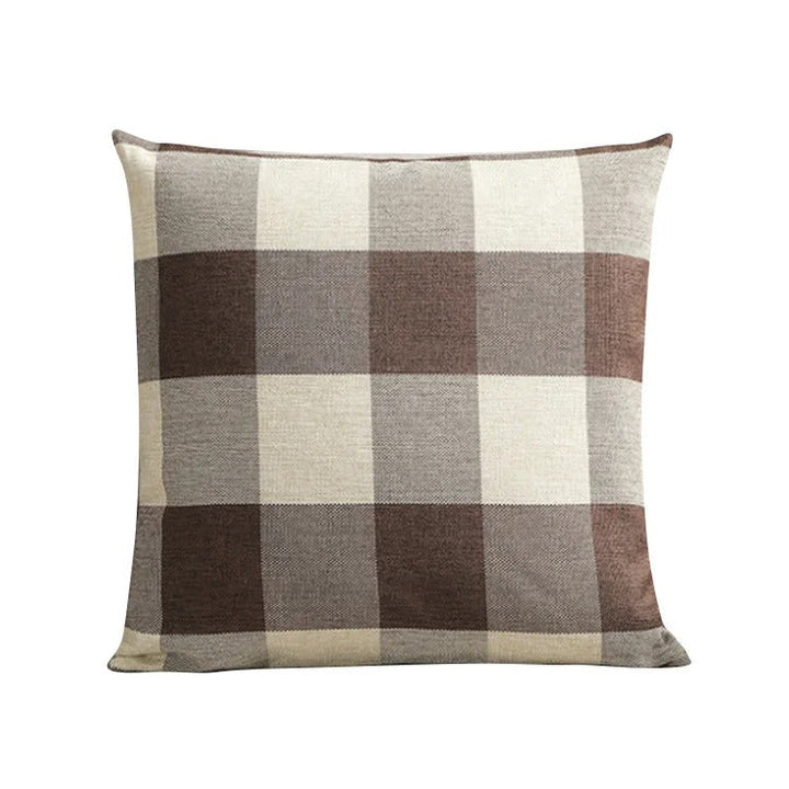 BowLift | Cozy Checked Cushion Cover in Country House Style – Autumn Plaid