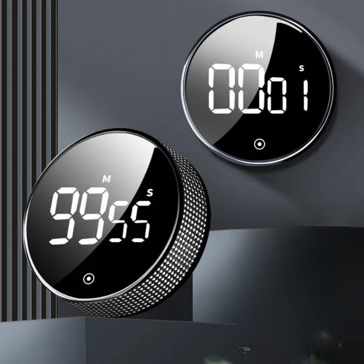 BowLift | SmartTime Kitchen Timer | Easy One-Twist Operation, Large LED Display & Adjustable Alarm for Cooking, Studying & Classroom Use