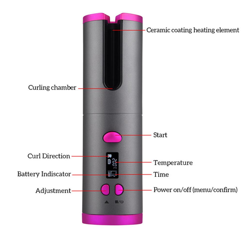 BowLift | Wireless Tourmaline Ceramic Cone Automatic Hair Curler