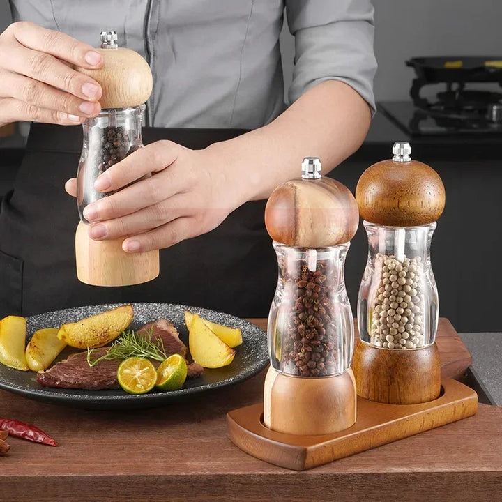 BowLift | Manual Salt and Pepper Mill Set - SeasonSculpt