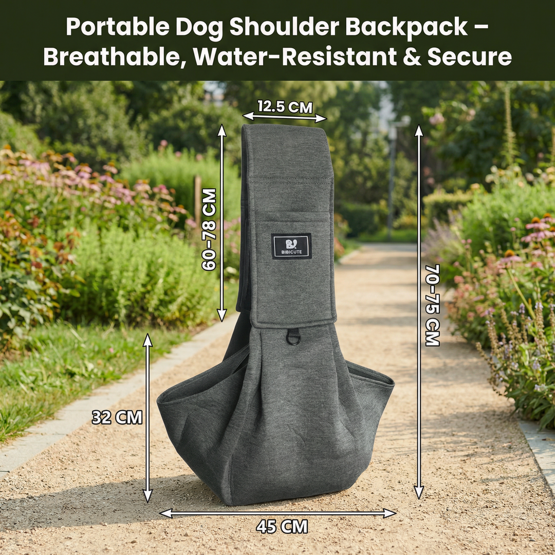Portable Dog Shoulder Backpack – Breathable, Water-Resistant & Secure Bowlift