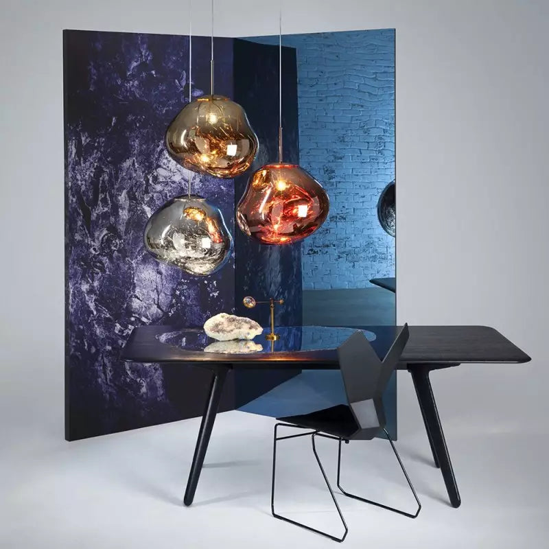 BowLift | Melt Pendant Light Fixture - Modern Glass Hanging Lamp for Kitchen Island & Dining Room