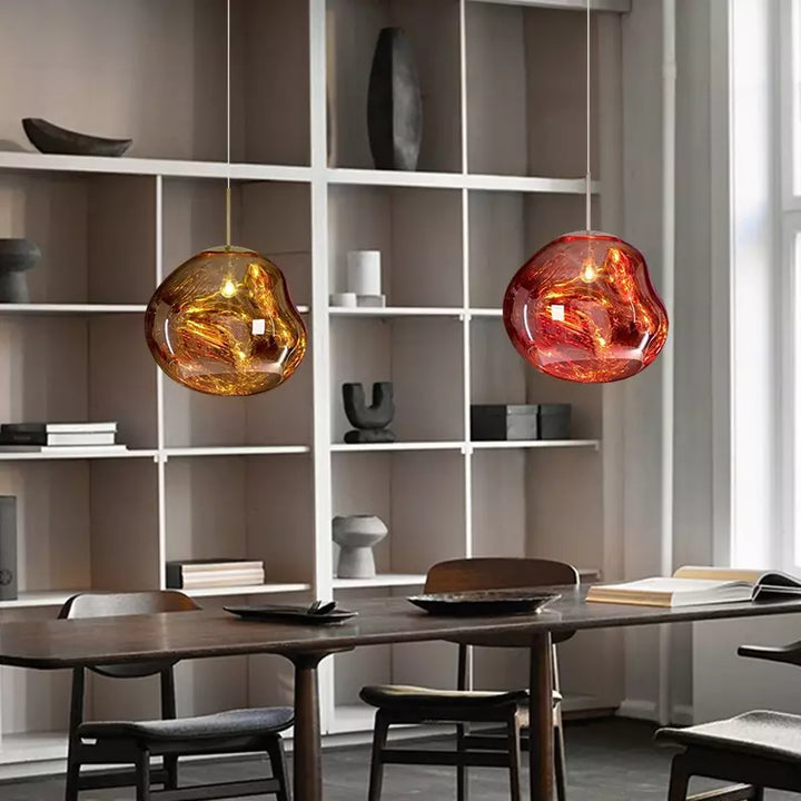 BowLift | Melt Pendant Light Fixture - Modern Glass Hanging Lamp for Kitchen Island & Dining Room