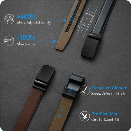 BowLift | Men's Belt with Automatic Buckle - Eleganzio