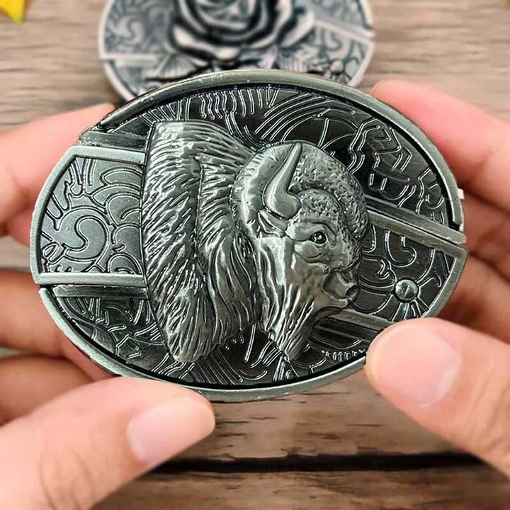 BowLift | Metal Oval Cowboys Belt Buckle