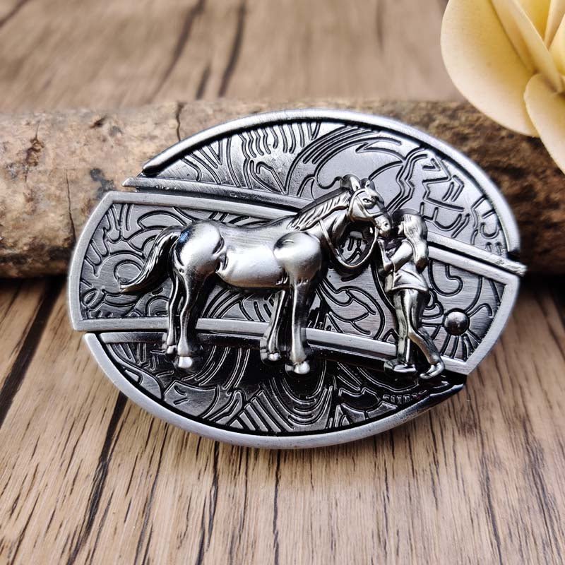 BowLift | Metal Oval Cowboys Belt Buckle