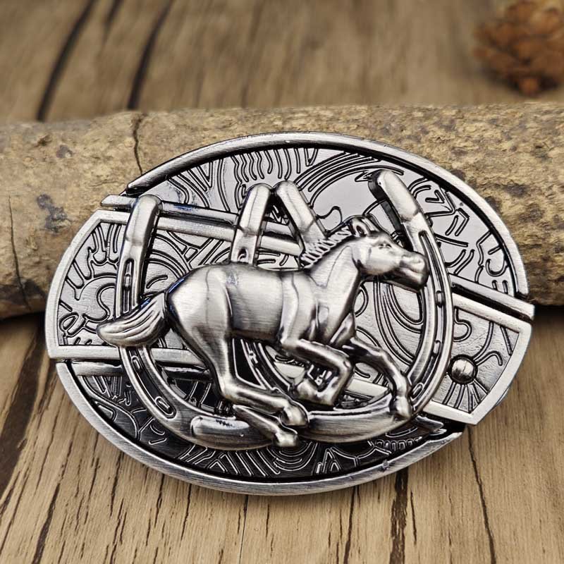 BowLift | Metal Oval Cowboys Belt Buckle