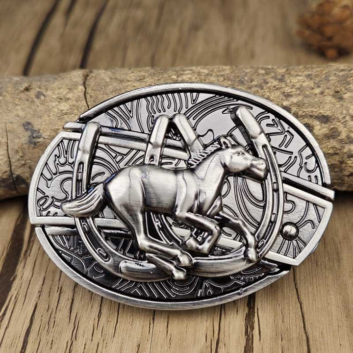 BowLift | Metal Oval Cowboys Belt Buckle