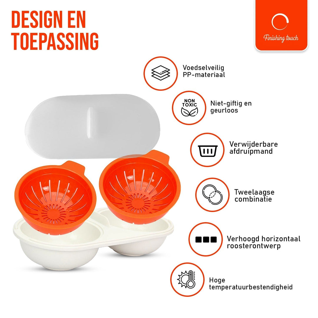 BowLift | Microwave Egg Poacher Set - EggEase