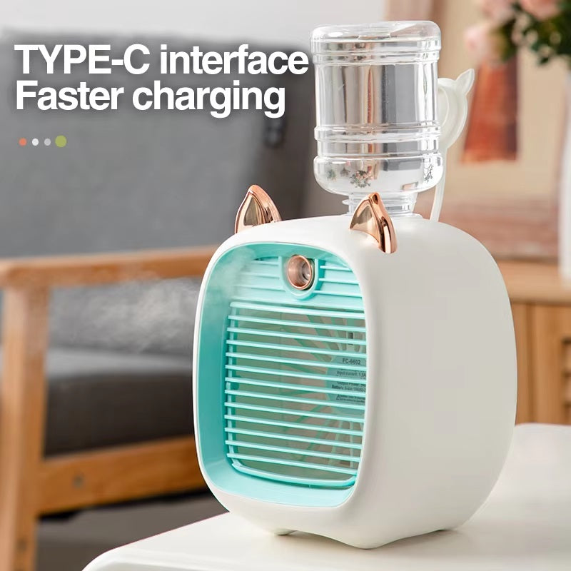 BowLift | Mini Air Conditioner with 3-Speed Fan & Mist Sprayer